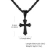 Hip Hop Cross Necklace for Men Women,50/55/60cm Stainless Steel Chic Cross Pendant,Christian Classic Jewelry Gifts - Image 10