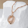 Double Hoop Zircon Earrings For Women Rose Gold Color EarDrop Jewelry SetsAccessories - Image 2