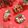 Classic Rhinestones Christmas Brooches for Women Unisex Enamels Pins Banquets Party Backpack Years Gifts Jewelry Accessories - Image 2