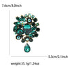 Vintage Wedding Bridal Big Blue Crystal Rhinestone Tear Drop Brooch Pin for Women Mom Grandma Girls Chrismtas Thanksgiving Gifts - Image 6