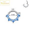 Titanium CZ Heart Daith Helix Tragus Earrings Hoop 16G Hinged Septum Clicker Nose Ring Piercing Jewelry - Image 3