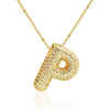 26 Letters Necklaces For Women Man Gold Color Alphabet Zircon Pendant Birthday Party Gift Jewelry - Image 21