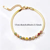 Stainless Steel Colorful Beaded Snake Chain Anklet for Women Bohemian Multicolor Round Bead Design Chain Jewelry Gift - Image 6