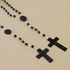 12-Piece Plastic Rosary Bead Necklace Set with Cross Pendants in Multiple Colors - Image 5