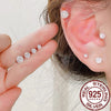 Silver Jewelry Brilliant Round CZ Stud Earrings for Women Girl Gift - Image 2