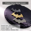 Bat Symbol Lapel Pin Comic Book Hero Style Brooch, Stainless Steel Enamel Badge, Gotham Inspired Collectible Gift for fans - Image 1