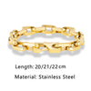 Charm Simple Cuba O-chain Bracelet Men Women Dubai Link Punk Hip Hop Stainless Steel Couple Bangle Jewelry Gifts - Image 5