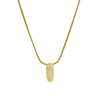 Cute English Letter Initial Necklace Gold Plated Zircon Paved Necklace Puffy Bubble Letter Necklace for Women - Image 22