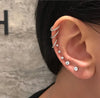 Stainless Steel Crystal Flat Back Stud Earrings 4 Prong Setting 2mm to 10mm 1 Pair - Image 3
