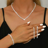 Women's Jewelry Set zircon Copper Alloy Chain Necklace Earrings Bracelet Casual Accessories for Weddings Parties Holidays - Image 2