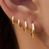 Four-Pair Stainless Steel Circle Hoop Earring Set in Gold-Tone or Silver-Tone - Image 1