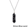 1Pc Hexagonal Cylindrical Crystal Necklace Wire Wrap Stone Pendant Stone Amethyst Necklace Valentine's Day Gift - Image 7