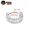 Square Cubic Zirconia Hinged Piercing Clicker for 16G Septum and Ear Styles - Image 13