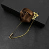 1 Pcs Ribbon Men Rose Flower Golden Leaf Brooch Pin Suit Lapel Men Wedding Boutonniere Brooch Jewelry - Image 18