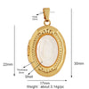Shell Gold Inlaid Zirconia Charm Geometry Pendant,Holy Religious Jesus Virgin Mary Jewelry Necklace Accessories Supplies - Image 31