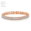Noble Silver Bracelet Chain Color Crystal Hand Jewelry For Women Charm Wedding Gift Party 18cm - Image 24