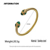 Creative wire buckle sapphireGold-plated stainless steel women's bracelet, and rust-free, couple bracelet - Image 2