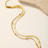 Stainless steel anklet bead strings snake bone chain double layered stacking anklet beach vacation ladies seaside party matching - Image 5