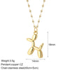 Stainless Steel Chain Necklace with Colorful Pendant Designs - Image 21