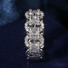Large Row Flashing Zircon Ring Men And Women Hip-Hop Chain Type Stamp Jewelry Wedding Party Birthday Gift - Image 5