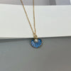 Colorful Shell Pendant Necklace with Imitation Pearl on Gold-Tone Chain - Image 7
