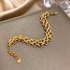 Greatera Niche Handmade Braided Titanium Steel Men's Bracelet Classic Contrast Color Design Chain Bangle For Women - Image 4
