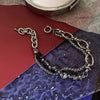 Black Double-Layer Bead Bracelet with Stainless Steel Chain and 15 to 20 cm Length - Image 11