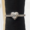 Shiny Silver Color Heart Rings for Women Simple and Stylish Wedding Female Rings Party Gift Jewelry - Image 4