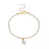 Creative Initial Letter Alphabet Pendant Rhinestone Shiny Beach Anklet Chain Foot Jewelry Ankle Bracelets for Women Boho - Image 20