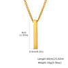 Pillar Necklaces for Men Women,Stainless Steel Rectangle Vertical Bar Pendant Necklace,Simple Casual Collar Gifts - Image 17
