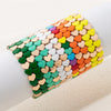Colorful Enamel Heart Bead Bracelet with Elastic Fit in Multiple Colors - Image 2