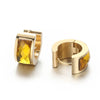 Hoop Earrings for Women Stainless Steel Semi-circle Colorful Crystal Glass Earring Women's Wedding Ear Jewelry - Image 12