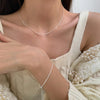 Silver Twisted Chain Necklace for Women Minimalist Dainty Choker Elegant Daily Wear Jewelry Gifts - Image 9