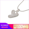 Silver Color Bubble Initial Letters Necklaces 26 Letters Pendants Necklaces for Women Brass CZ Jewelry - Image 57