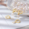 Eavva Women Pearl Dangle Earrings Gold Plated Hoops Fresh Water Pearl Earring With Silver Post Jewelry - Image 4