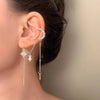 1pc Delicate Moon Star Long Chain Fake Piercing Earclip Earrings for Women Earcuff without Hole Y2k Jewelry Gifts - Image 1