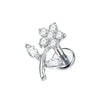 1PC Titanium Ear Cartilage Piercings Flat Back Stud Earring Internal Thread Butterfly Cross CZ Helix Tragus Piercing Jewelry 16G - Image 27