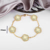 7 colors classic simple five-leaf flower pendant necklace stones clover Choker Chain for women party daily wear jewelry - Image 8