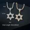 Six-Pointed Star Pendant Necklace with Cuban Chain Options - Image 5