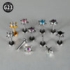 1PC Titanium Zirconia Cute Cat Rook Helix Stud Tragus Cartilage Earrings Animal Lobe Labret Lip Piercing Jewelry 16G - Image 4