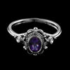 Wosikate Vintage Ruby Amethyst Thai Silver Black Ring For Women With Silver Plated Jewelry Adjustable Finger Ring - Image 6