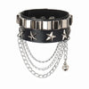 European and American Punk Street Photography Nightclub Pentagram Square Rivet Bracelet Couple PU Leather Bangle - Image 16
