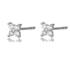 Silver Rainbow Tassel Four Petal Flower Drop Stud Earrings for Women Sweet Girl Ear Bone Jewelry Accessories - Image 54
