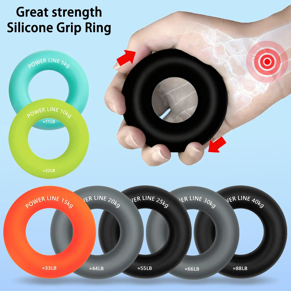 Silicone Hand Trainer Finger Gripper Ring Hand Power Gripper Ring Gym Home Workout Exercise Fitness Equipment - Image 1
