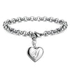 silver noble Heart 26 Letteres chain Bracelets for women party wedding Jewelry gifts - Image 8