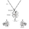 Chic Elegant Heart Indian Jewelry Sets Women Wedding Crown Steel Necklace And Earrings Bulk - Image 33