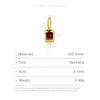 Silver 12 Birthstone CZ Clips Charm Beads Pendant For Necklace And Bracelet Women Jewelry - Image 6