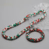 Woven Bead Necklace Glass Beaded Bohemian Statement Necklace Bracelet Hair Accessory Set For Women Jewelry Gift - Image 14