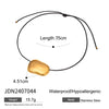 Geometric Pendant Necklace with Wax Cord and Metal Finish Options - Image 15