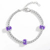 Light Silver Bright Oval Fire Zircon Women's Bracelet - Image 7